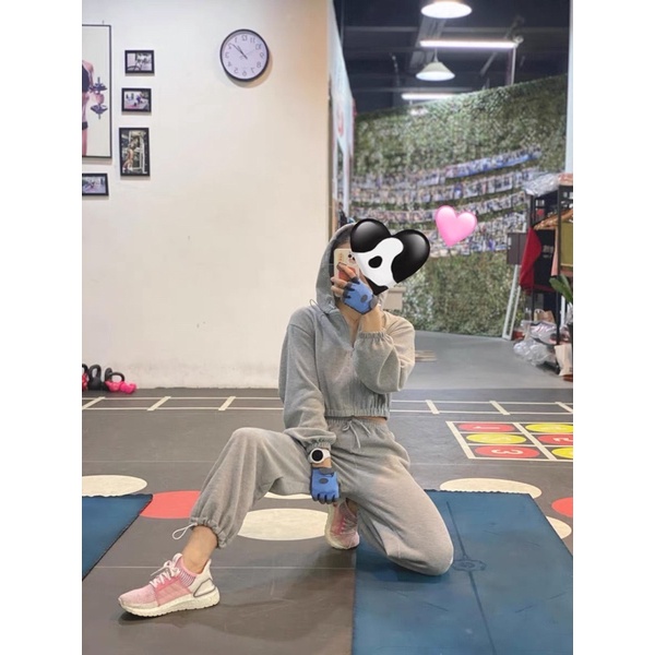 Set nỉ crotop trơn màu