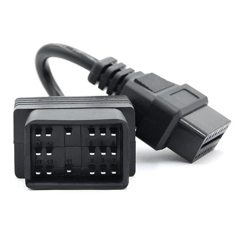 Cáp OBD II trên ô tô cho Toyota 17Pin đến 16Pin OBD 2 Đầu nối chẩn đoán Nữ cho Bộ chuyển đổi OBDII 17 Pin
