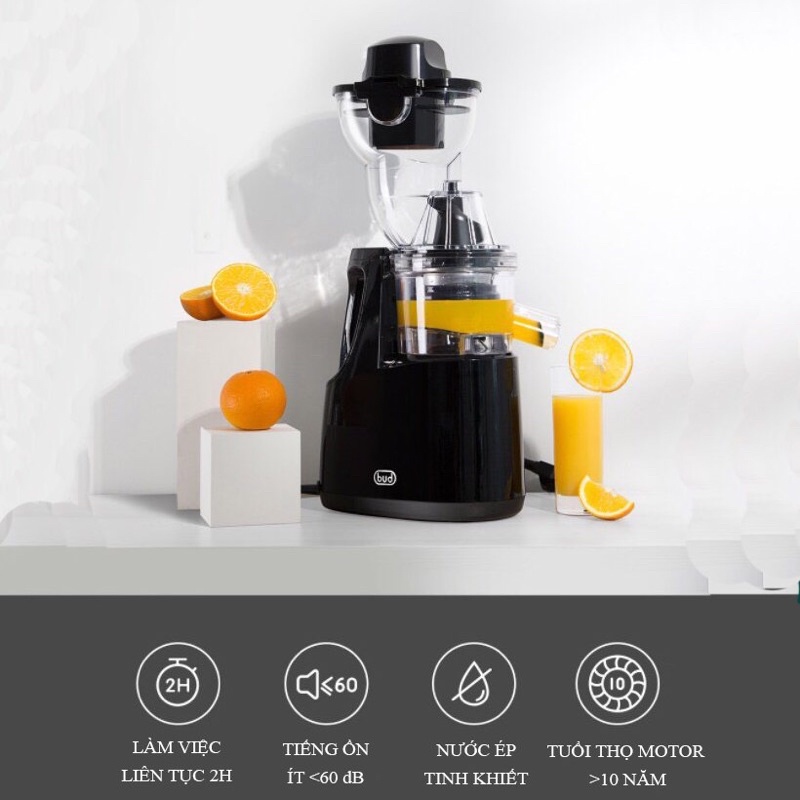 Máy ép chậm công nghiệp BUD XIAOMIép siêu chậm 37 vòng/phút công suất 250W