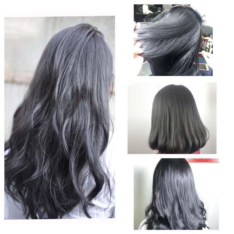 Kem Thuốc Nhuộm Tóc Cao Cấp Màu Than Chì Khói, Đen Ánh KHói Hair Dye Cream 4/111