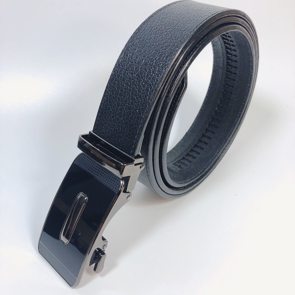 Thắt Lưng Nam Da Bò Cao Cấp, Dây Nịt Da Nguyên Tấm Khóa Tự Động - BH 24 Tháng