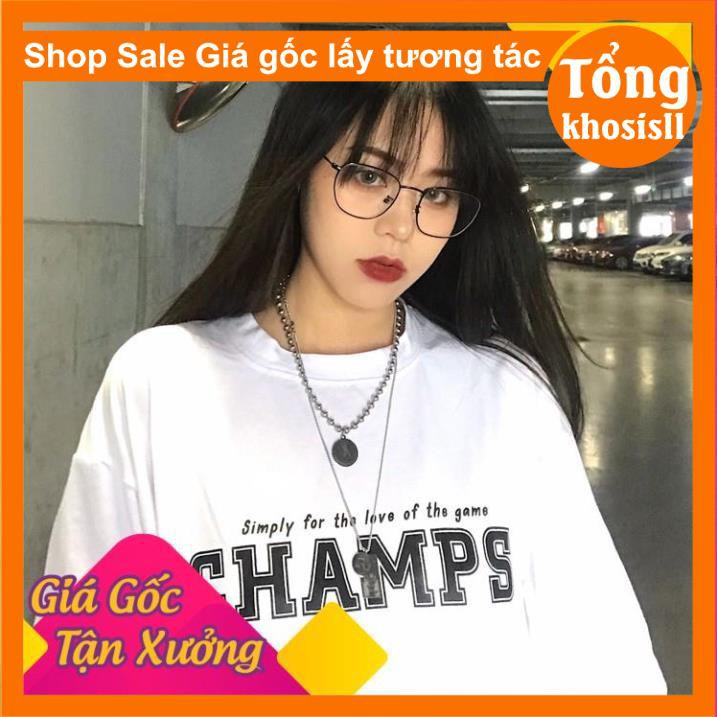 🌟 ✨Áo thun tay lỡ CHAMP 🌟 ✨Phông hè phom rộng nam nữ unisex