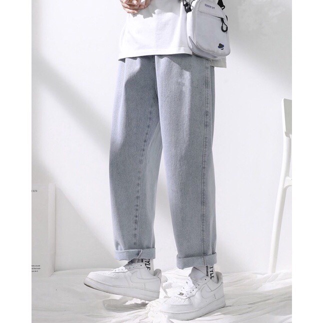 Quần jean Baggy ống suông, rộng nam, nữ TR01 hottrend hàn quốc 2021 | BigBuy360 - bigbuy360.vn