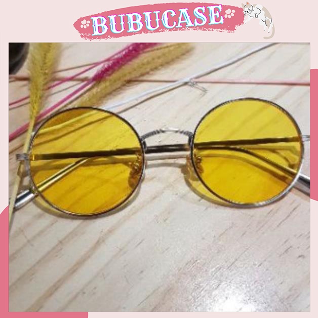 Kính tròn - kính thầy bói vàng gọng kim loại cao