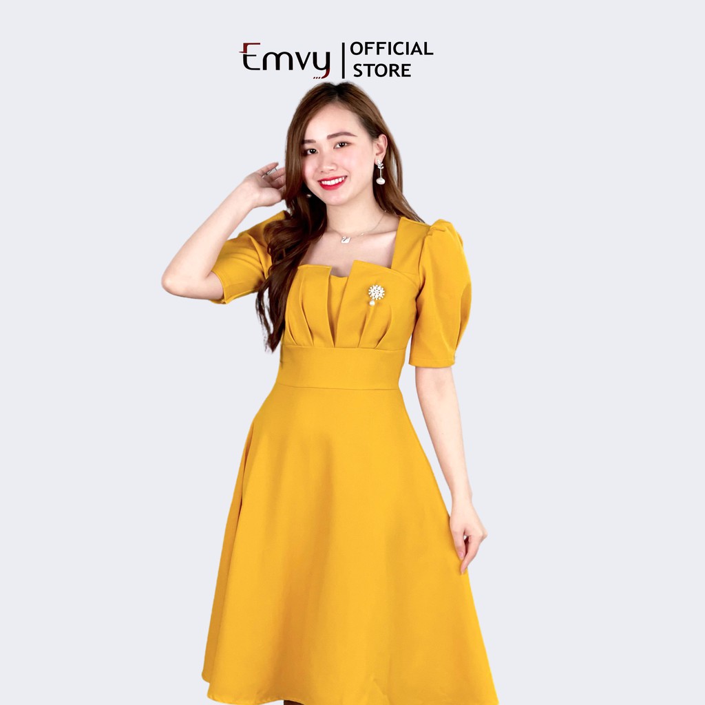 [Mã WASTMAY giảm 15% tối đa 30K đơn 150K] Đầm dự tiệc dáng xòe đáp ngực cao cấp Emvy- K31 | BigBuy360 - bigbuy360.vn