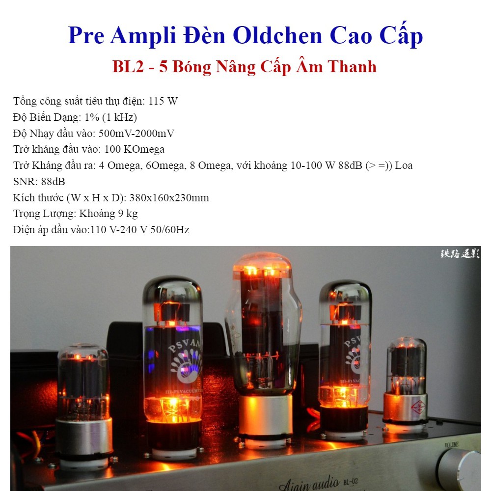 (QUÀ TẶNG 199K) Ampli đèn EL34 hãng Oldchen công suất 10w/ 1 kênh chất âm mềm mại