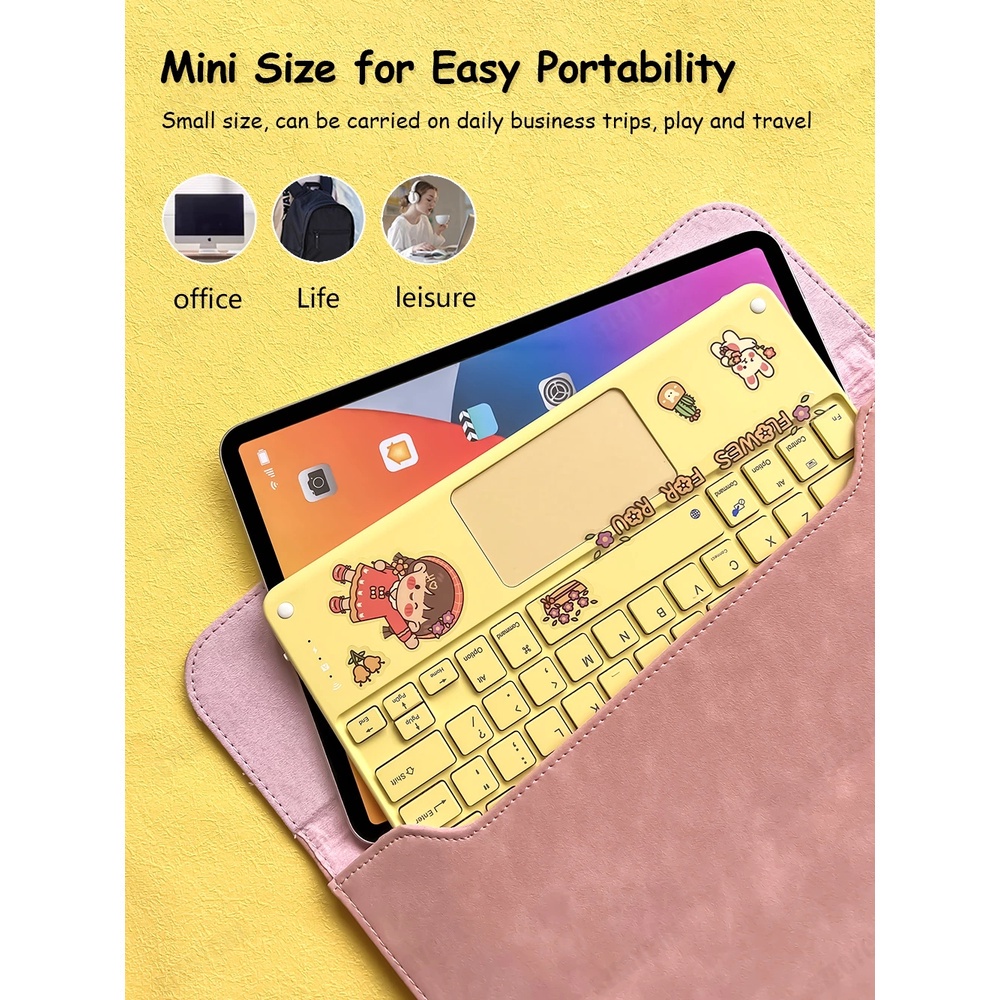 Bàn Phím bluetooth 10 inch Kèm Chuột Cảm Ứng Cho realme pad 2 11.5 2023 10.4X10.95 / realme pad mini 8.7 touchpad
