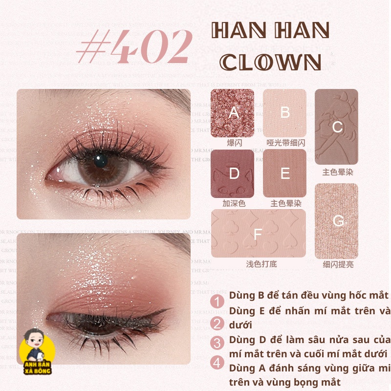 Bảng Phấn Mắt 7 Ô Màu Nhũ Lì HOLD LIVE 7-Color Midsummer Garden Eyeshadow Palette HL574