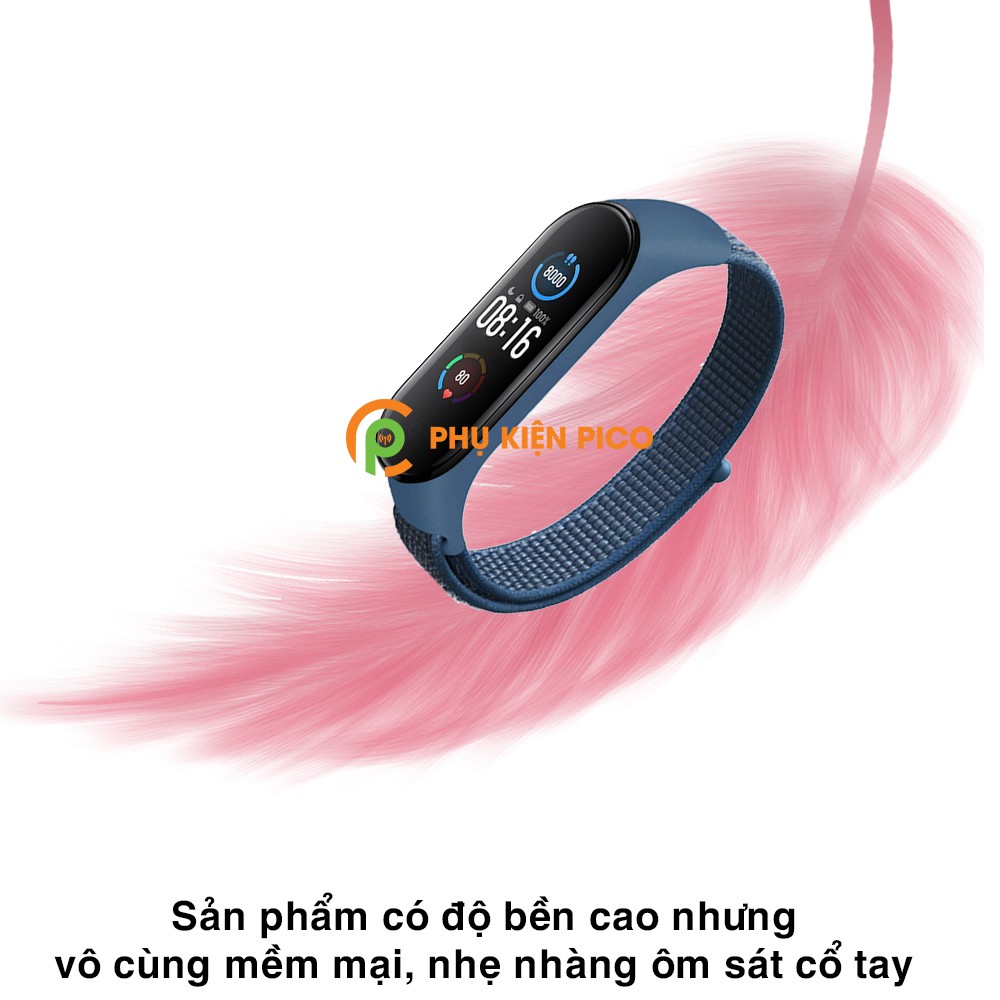 Dây đeo thay thế Xiaomi Mi Band 5 vải Nylon Sport Loop cao cấp siêu bền - Dây Nylon Sport Loop Miband 5