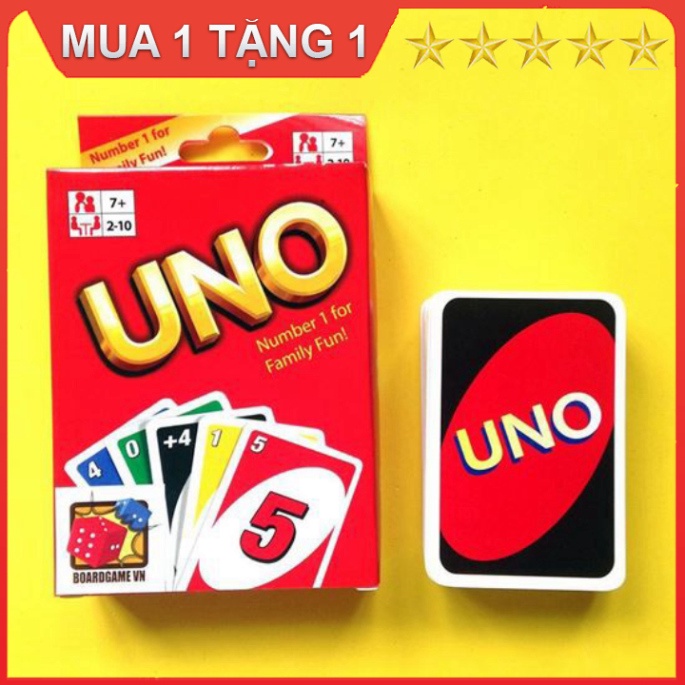 ( 1 TẶNG 1 - THANH LÝ ) Bài UNO cơ bản 108 lá Loại Tốt Giấy Cứng Tặng bộ bài Kimetsu noyaiba - bài t