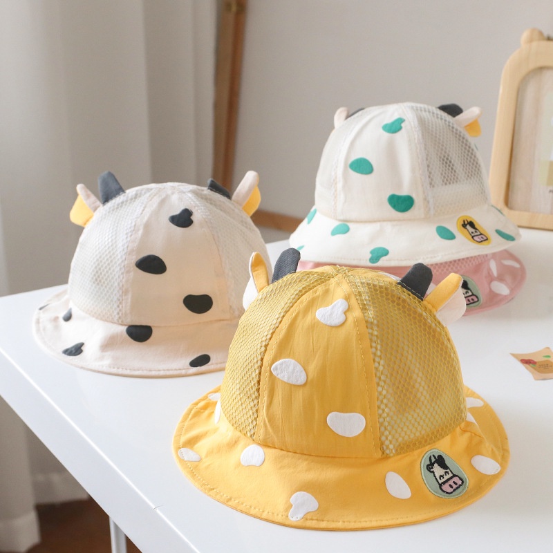 Nón Bucket Chống Nắng In Họa Tiết Bò Sữa Dễ Thương Phong Cách Hàn Quốc Thời Trang Xuân Hè Cho Bé Trai Và Gái