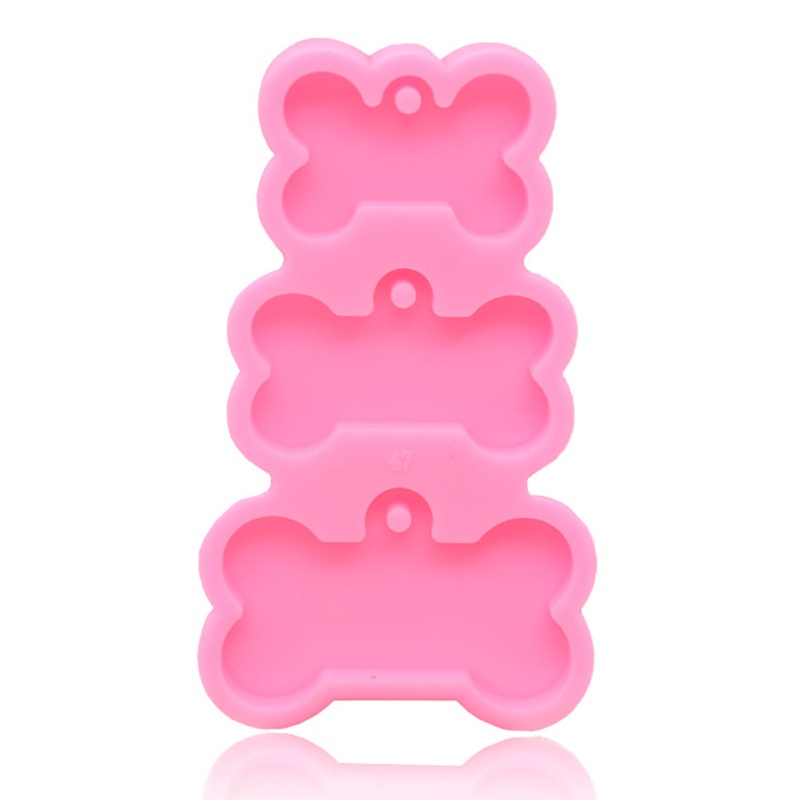 Khuôn Silicone Làm Mặt Dây Chuyền Hình Khúc Xương 3 Ngăn Diy