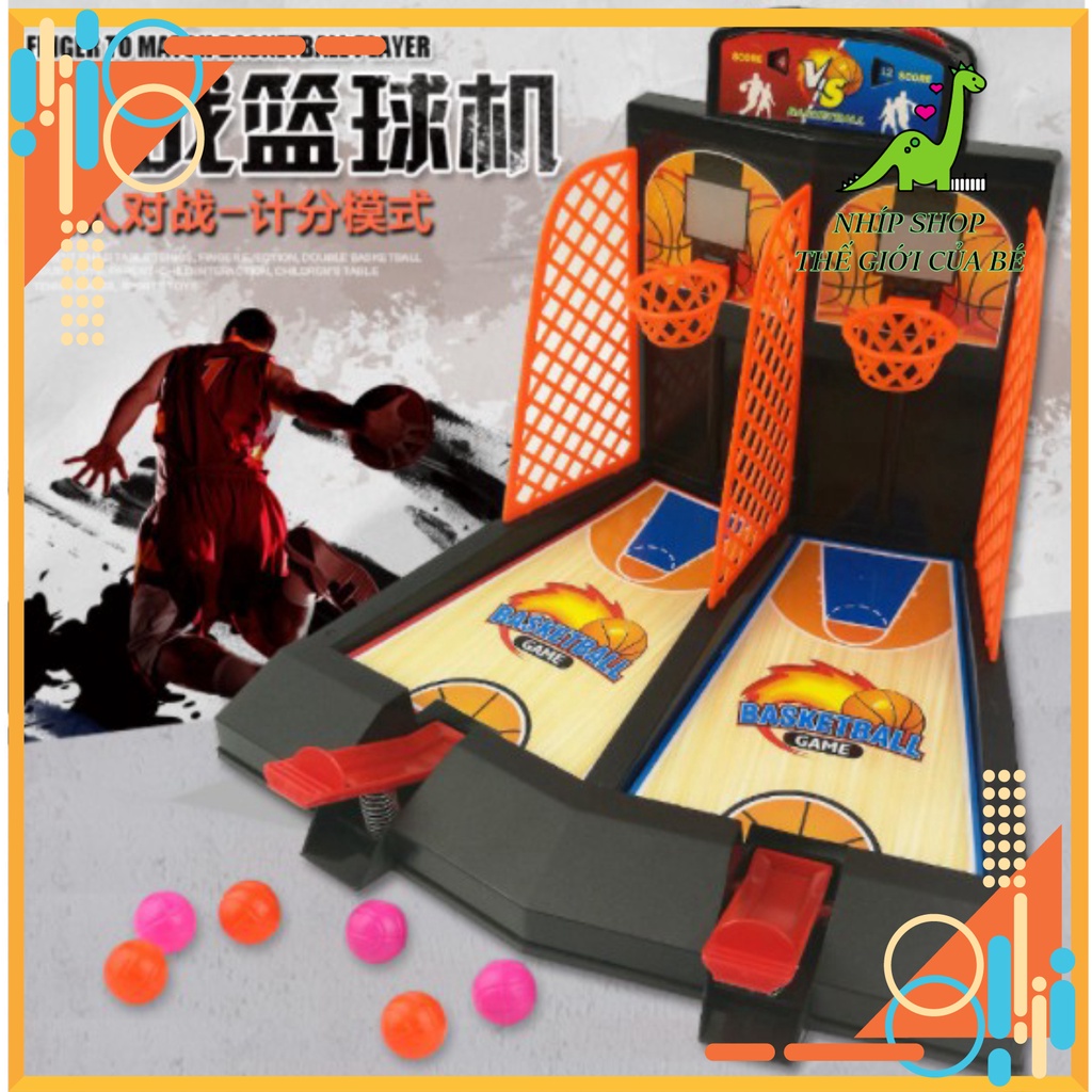 Bộ đồ chơi bóng rổ mini loại 3 rổ hoặc loại 2 ngăn thi đấu đối kháng