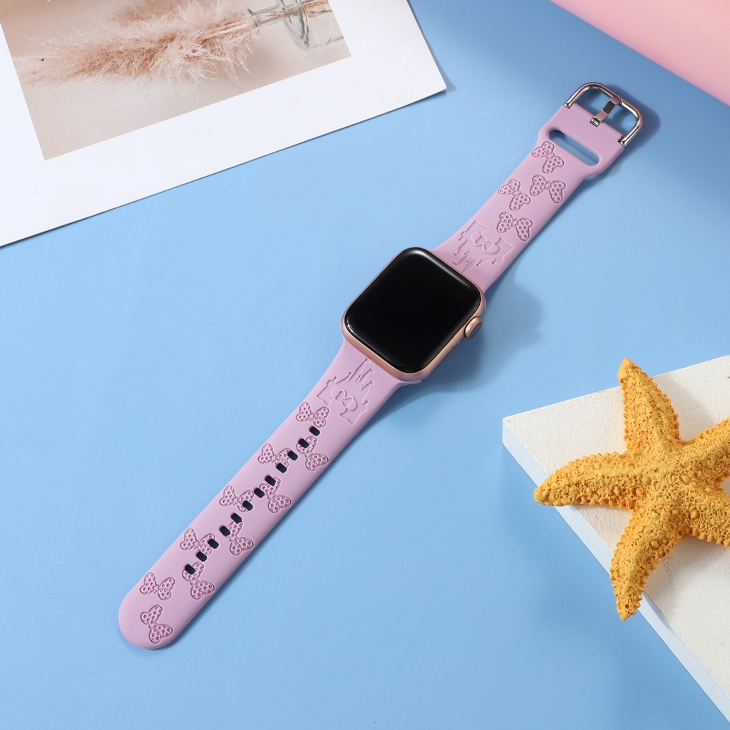 Dây Đeo Bằng Silicone Cho Đồng Hồ Apple Watch 38mm 40mm 41mm 42mm 44mm 45mm Series 8 7 6 SE 5 4 3 2 1