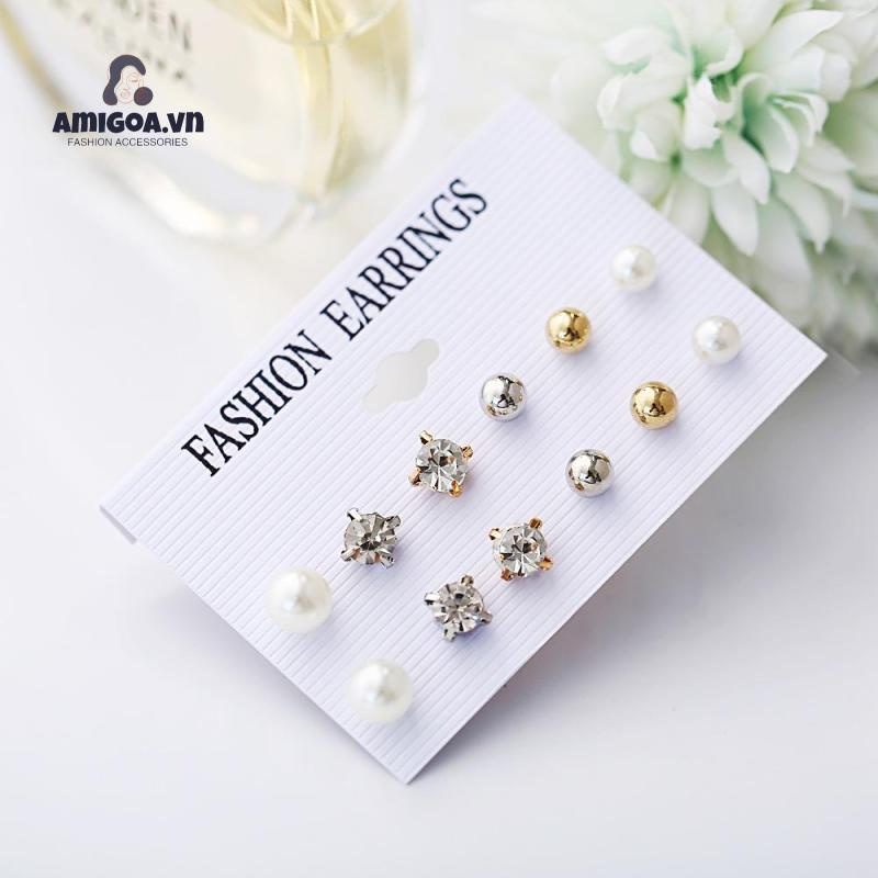 Bông Tai Hình Bướm Đính Ngọc Trai Và Pha Lê Thời Trang Cổ Điển Cho Nữ