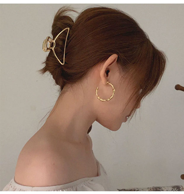 Kẹp Tóc Kim Loại Phong Cách Retro Duyên Dáng