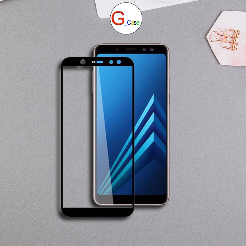 Kính cường lực Full màn Samsung Galaxy A01/A5 2018/A8 2018/A6 2018/ A6 PLUS 2018/ A7 2018/ A750/ A8 PLUS 2018 -Siêu cứng