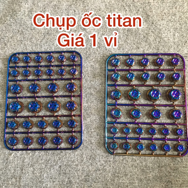 Chụp ốc titan ( giá 1 vỉ)