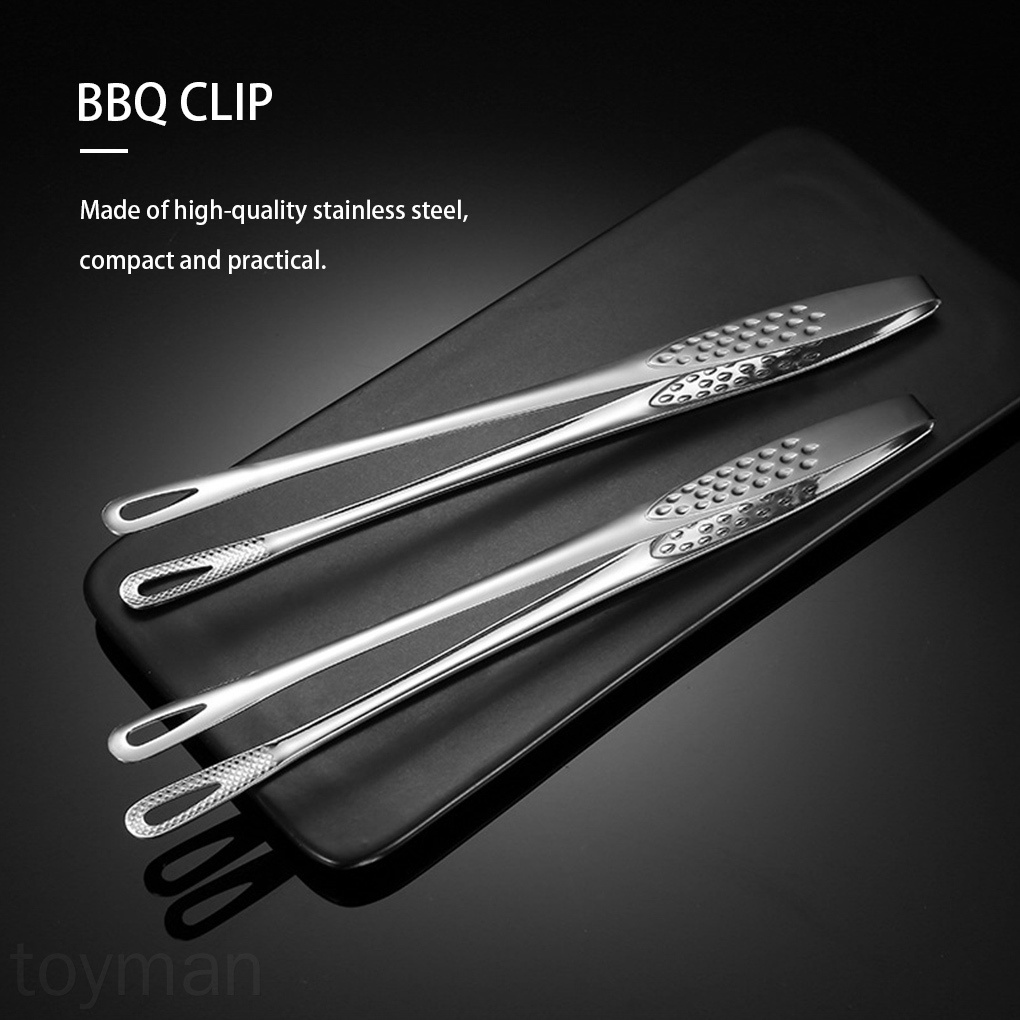 Kẹp gắp thức ăn bằng thép không gỉ chống trượt chống mòn