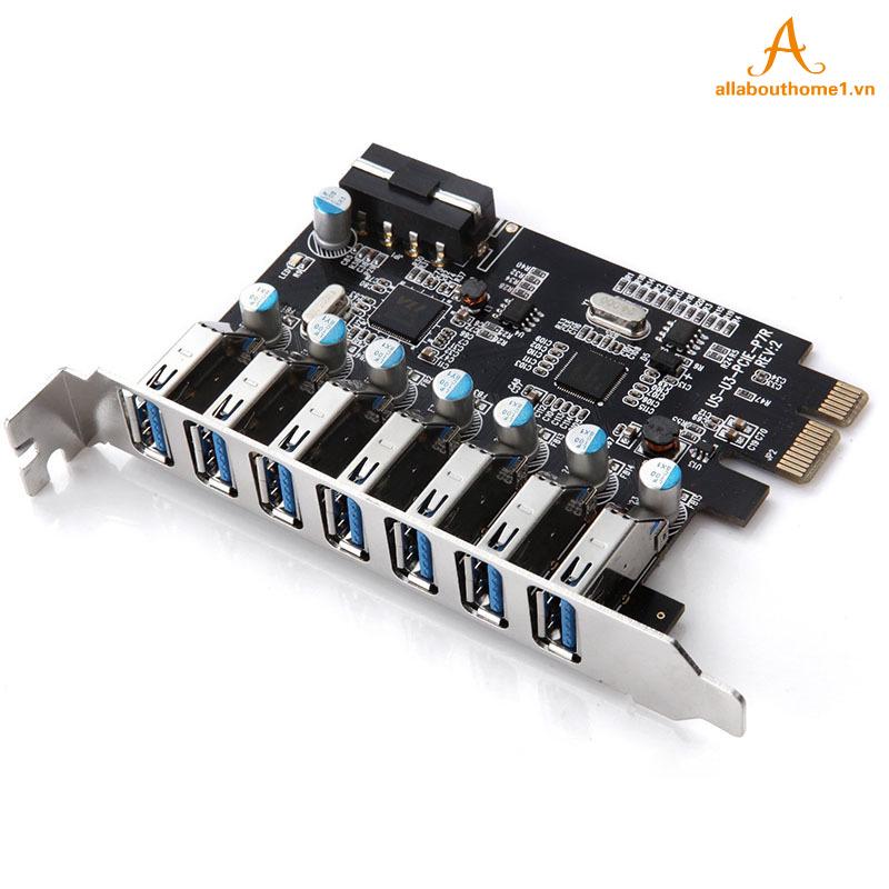 Card mở rộng chuyển 7 cổng pci-e sang usb 3.0