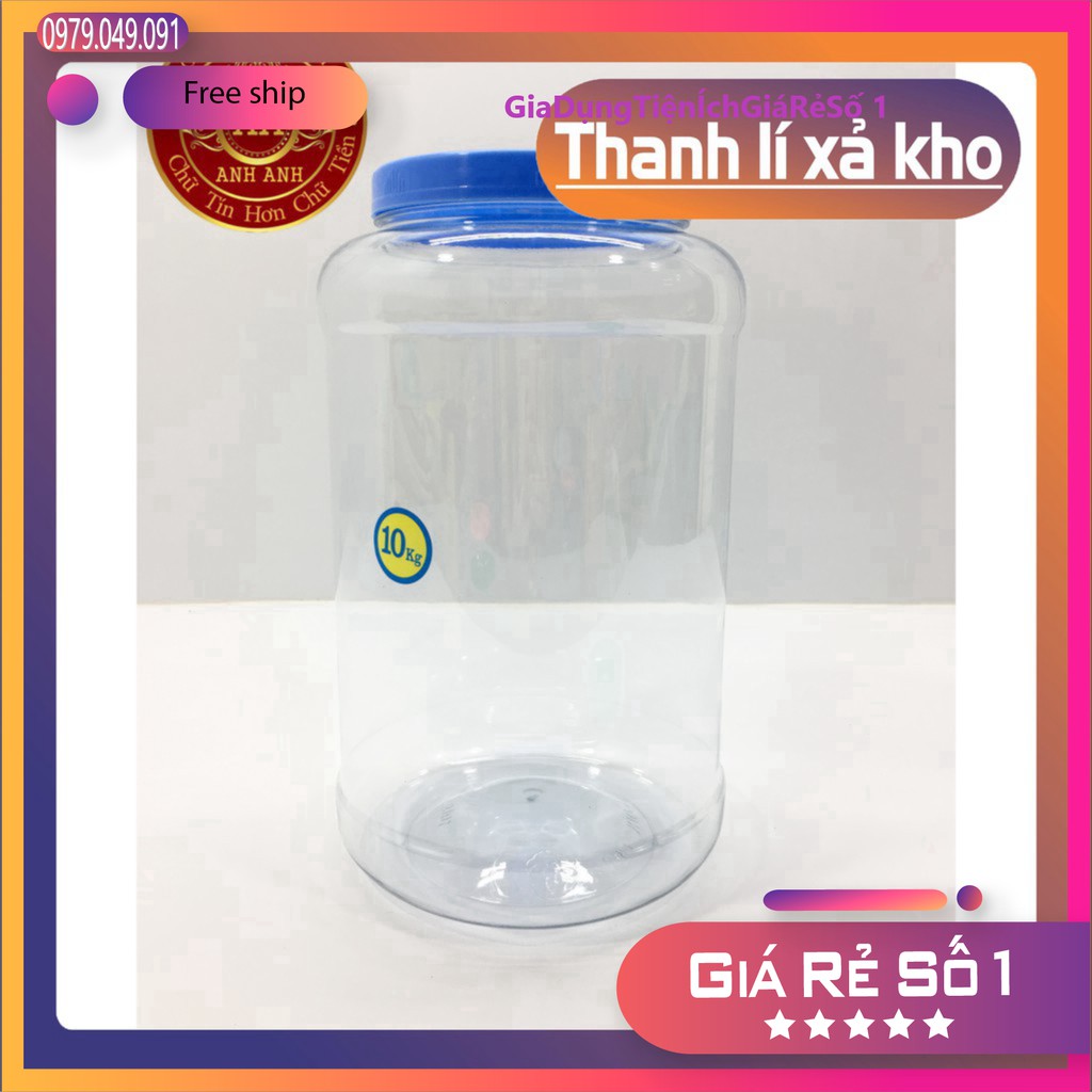 Hộp nhựa tròn Việt Nhật đựng thực phẩm từ 2 3 5 7 10kg