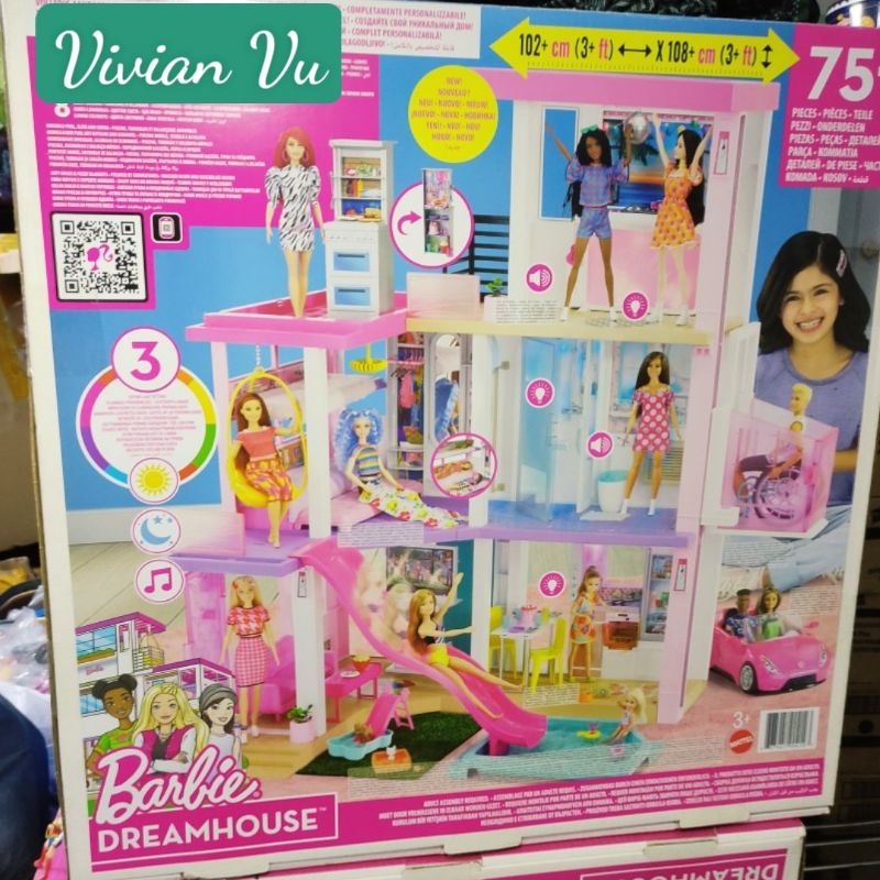 Nhà búp bê Barbie Dream House mẫu 2021 có đèn nhạc chính hãng