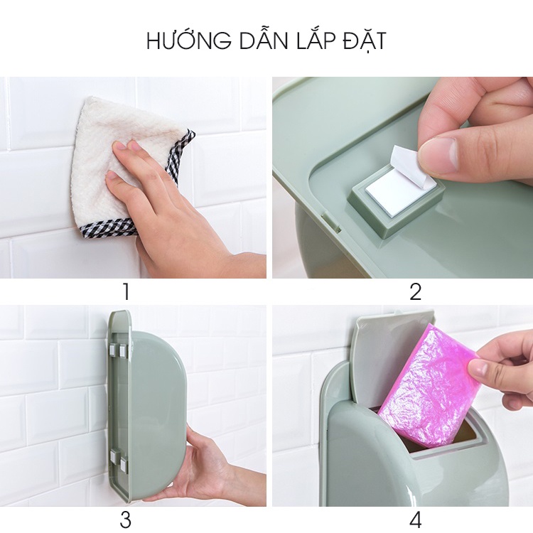 Hộp đựng túi nilon, túi đựng rác dán tường Việt Nhật 2755