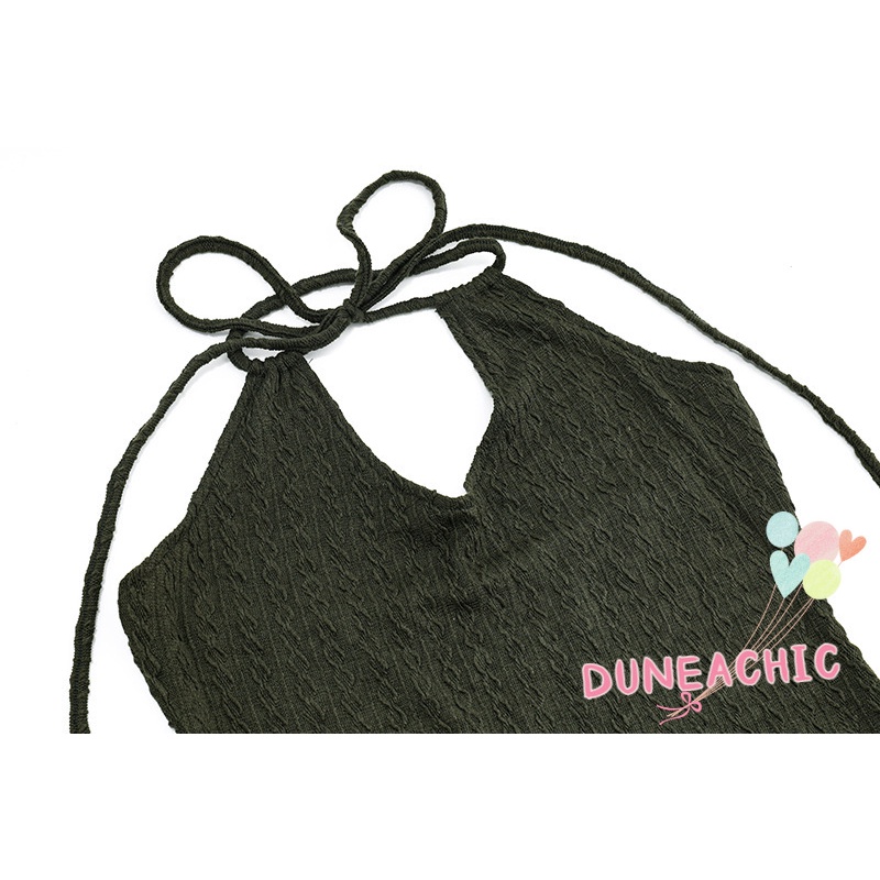 DUNEA Đầm Hai Dây Hở Lưng Ôm Dáng Gợi Cảm Dành Cho Nữ