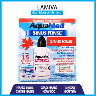 Bình rửa mũi AquaMed Sinus Rinse rửa sạch mũi xoang vệ sinh mũi cho người lớn muối rửa mũi dụng cụ nước rửa mũi