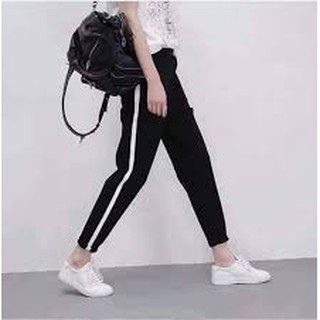 Quần Baggy Nữ Sọc Dọc Trắng Thời Trang