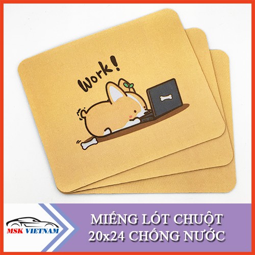 Bàn di chuột nhiều màu sắc kích thước 20 x 24cm, lót chuột dày 3mm, chống nước - MSK VIETNAM | BigBuy360 - bigbuy360.vn