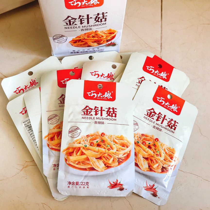 NẤM KIM CHÂM SỐT CAY / CHUA CAY GÓI 22 GRAM | BigBuy360 - bigbuy360.vn