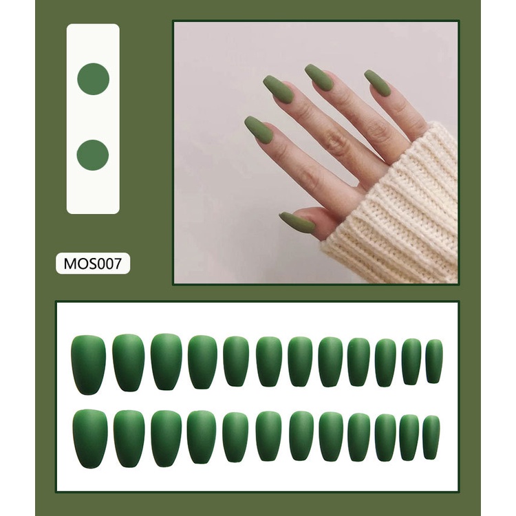 MAU MOS001-020 Móng tay giả 24 món kèm keo