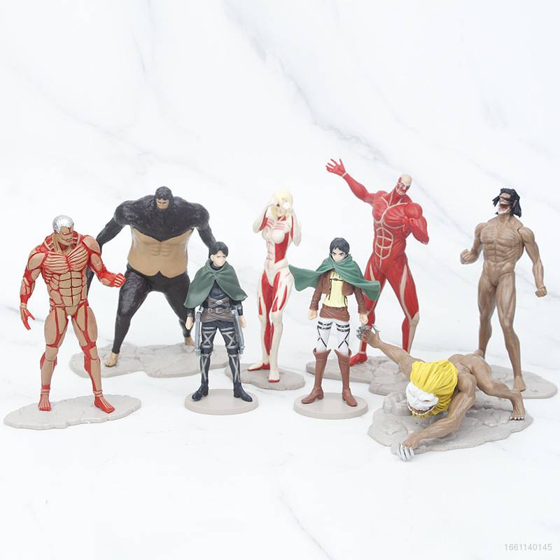 Set 3 / 8 Mô Hình Nhân Vật Trong Phim Attack On Titan