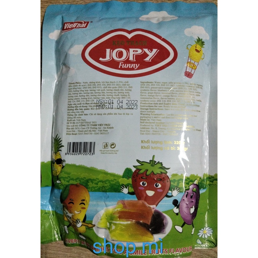 Kẹo Thạch trái cây JOPY Funny hiệu Việt Thái 360gr
