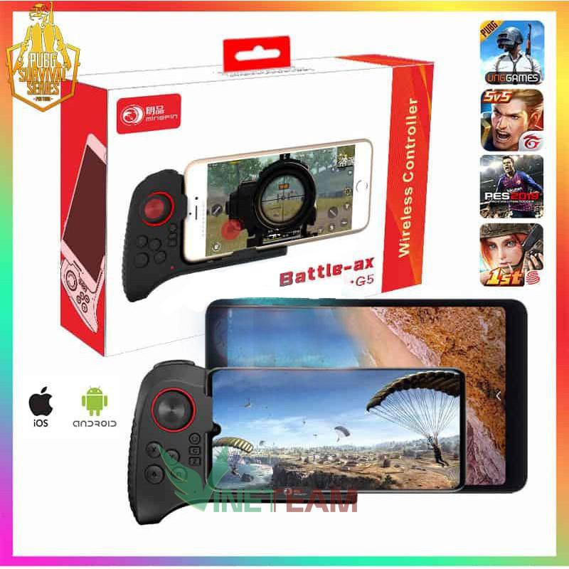 Tay cầm chơi game một bên Battle AX- G5 cho điện thoại,iPad chơi PUBG, chơi trực tiếp game từ Appsto