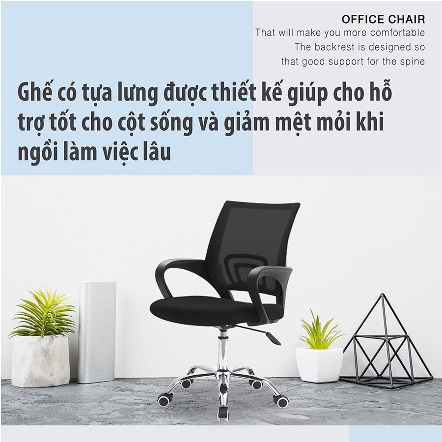 [Giá Rẻ] Ghế Văn Phòng Lưng Lưới Thế Hệ Mới Thoáng Khí Đệm Êm Cao Cấp GX001