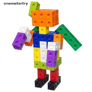【ONEM】 10 Colors Graphics Math Link Cubes Baby Geometric Counting Cubes Snap Blocks .