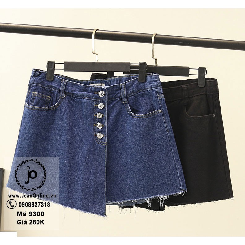 Quần short jean giả váy big size (MS 9300)