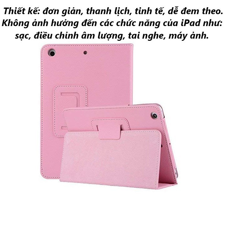 Bao da iPad Mini 123 (Hồng) - Hai góc xoay - H_shop_vn