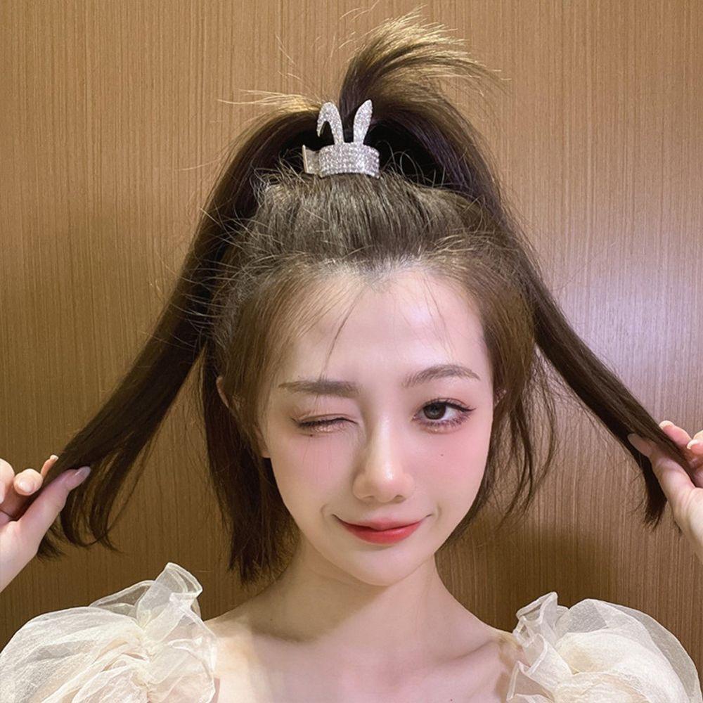 Kẹp Tóc Càng Cua Cố Định Tóc Đuôi Ngựa Cỡ Nhỏ Họa Tiết Hình Học Đơn Giản Dễ Thương Cho Bạn Gái