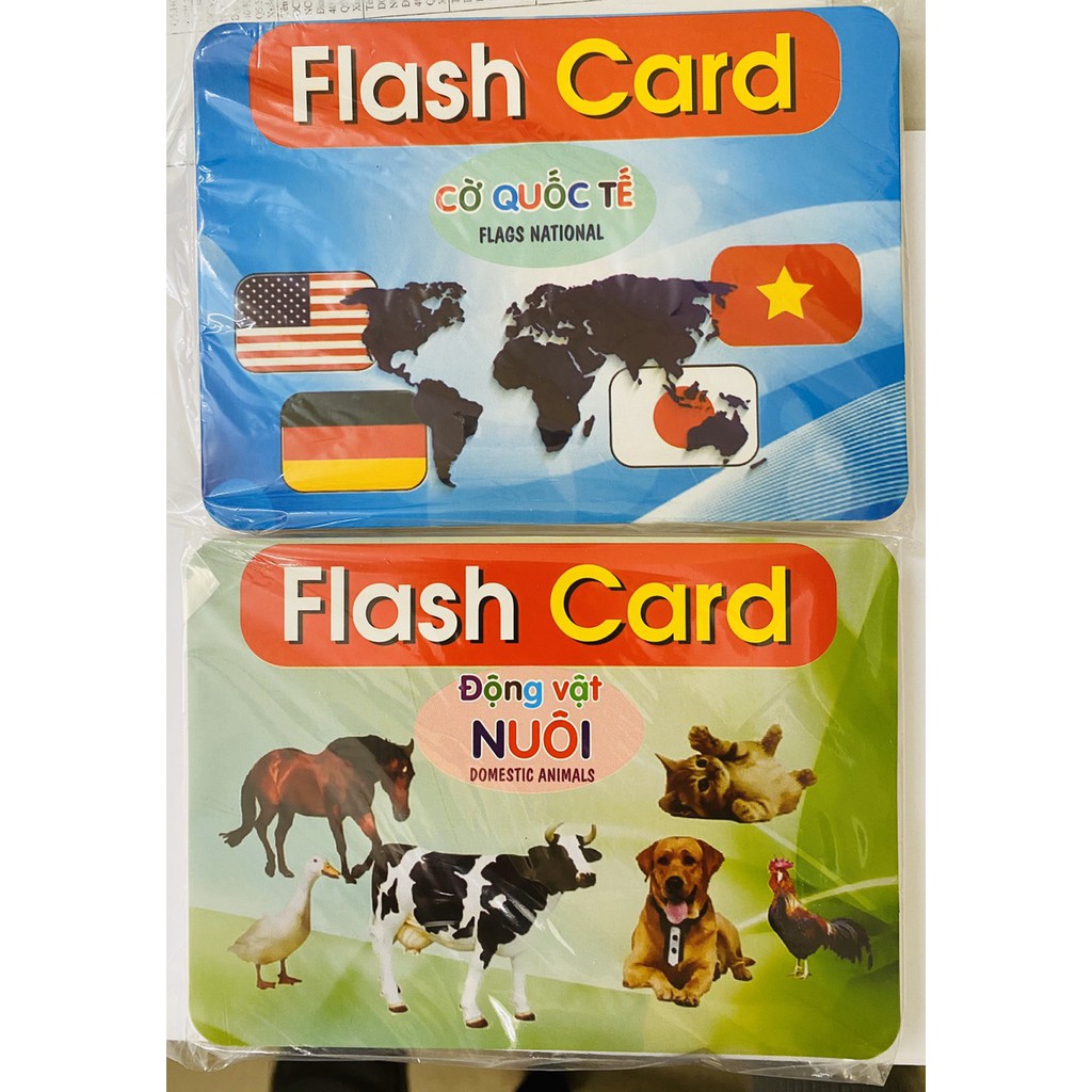 Thẻ Học Thông Minh Flashcard Song Ngữ Cho Bé