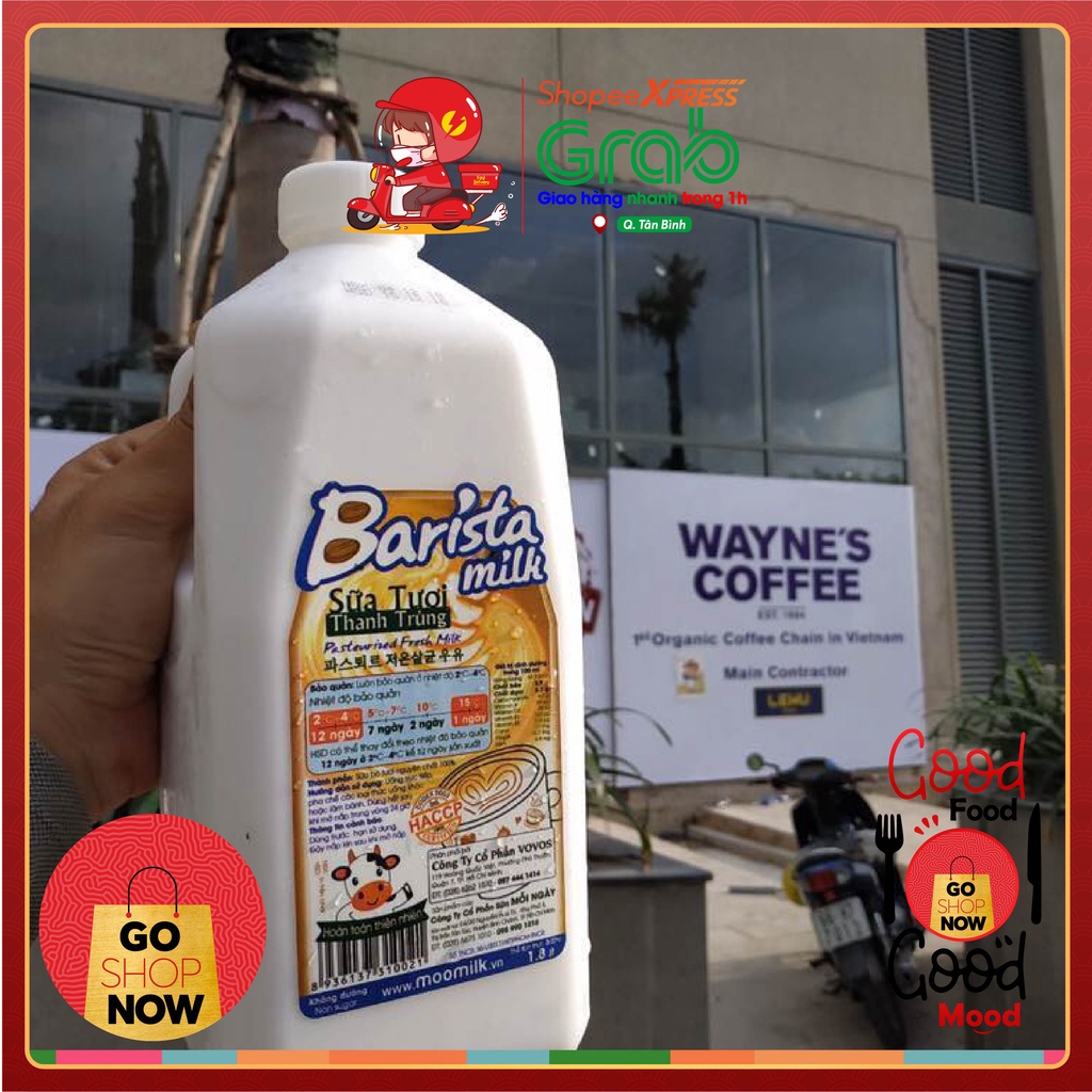 Sữa Tươi Thanh Trùng Barista Milk 1,8 Lít