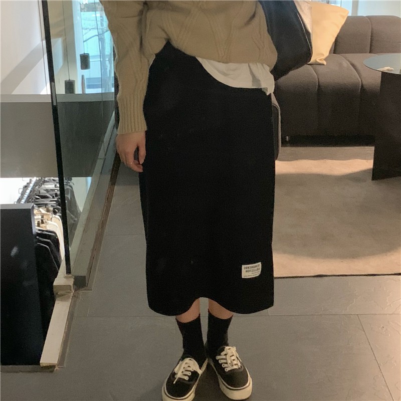 Chân Váy Dệt Kim Dài Lưng Cao Màu Sắc Trẻ Trung Xinh Xắn Dành Cho Nữ | BigBuy360 - bigbuy360.vn