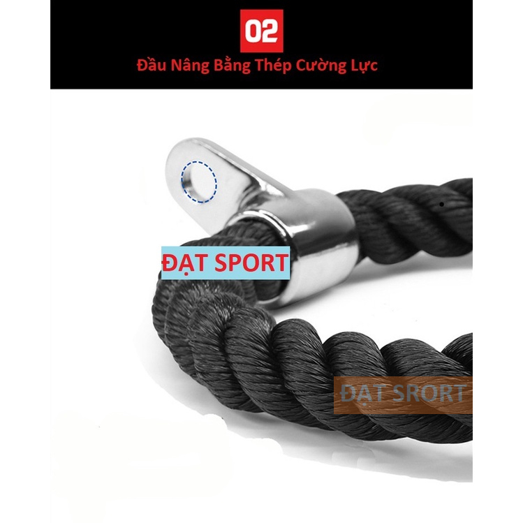 Dây Thừng Tập Cáp Tricep Rope , Tập Cơ Tam Đầu , Lưng Xô, Vai , Tay Sau , Tay Trước, Cơ Bụng