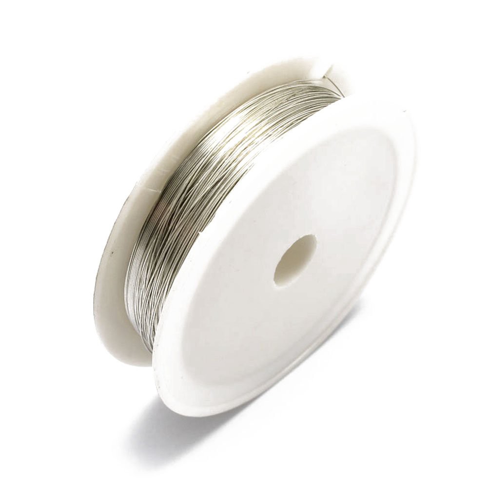 Iron Wire Silver 24 Gauge 0.5mm about 7m/roll