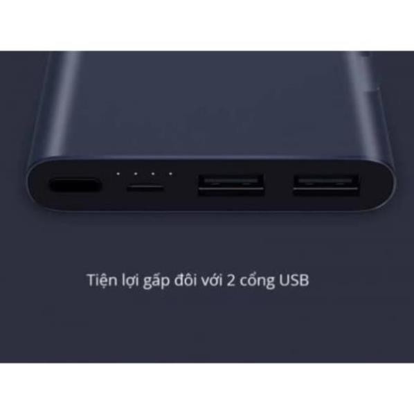 Sạc Dự Phòng Xiaomi Gen 2s 10.000 mAh ( 2 cổng sạc USB + 1 Type C) 🎯FREESHIP🎯 [vthm9]