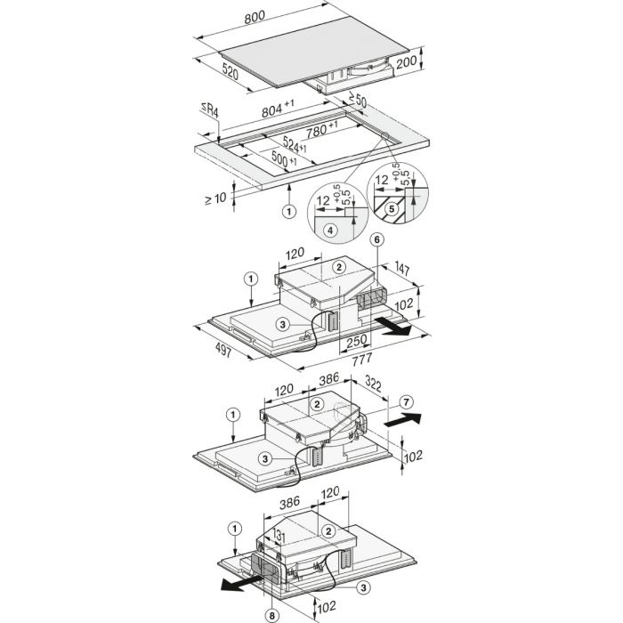 Bếp Từ Kết Hợp Hút Mùi Miele KMDA 7634 FL