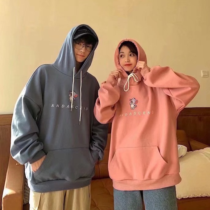 Áo hoodie dáng rộng thời trang cho cặp đôi