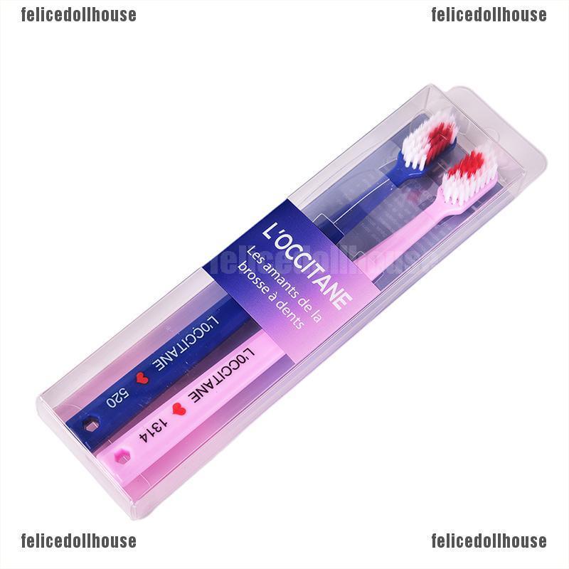 Bộ 2 Bàn Chải Đánh Răng nano Hình Trái Tim Cho Bé